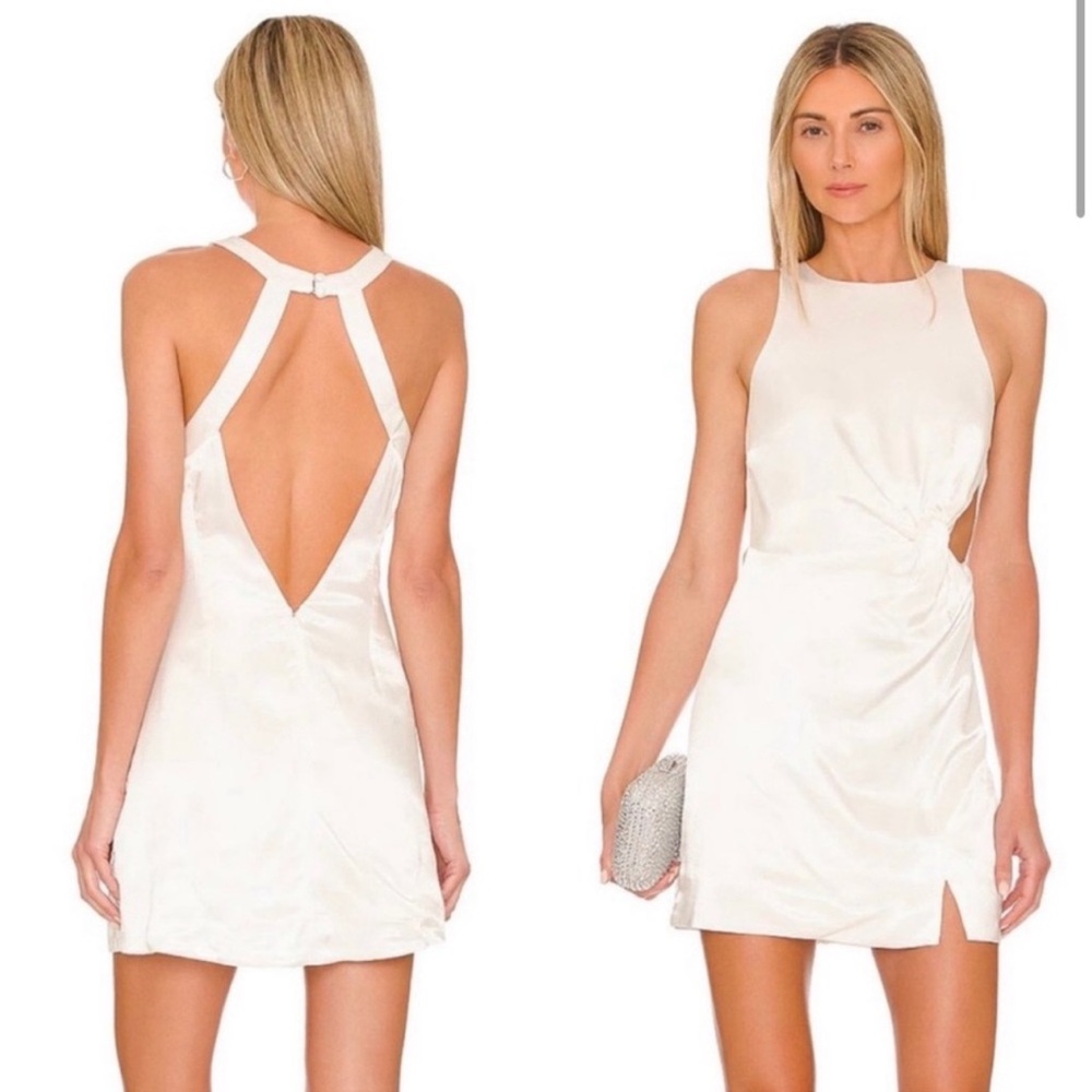 NWT For Love & Lemons Lucy Mini Dress in White